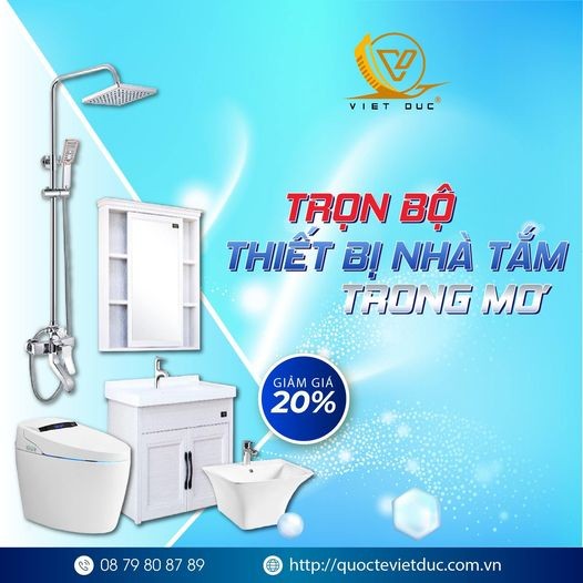Trọn bộ thiết bị phòng tắm Việt Đức