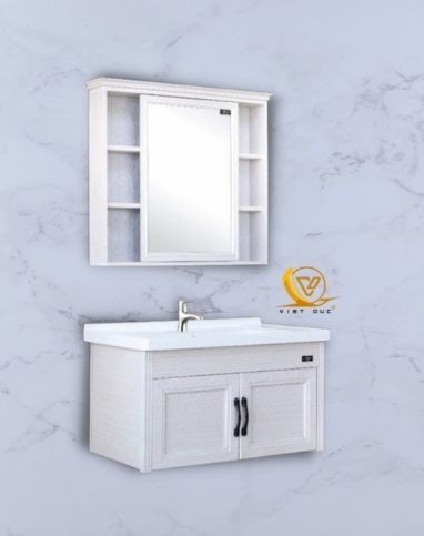TỦ CHẬU & HỘP GƯƠNG VÂN GỖ SÁNG 8201A