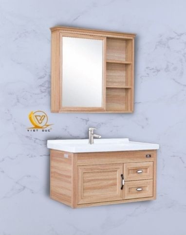 TỦ CHẬU & HỘP GƯƠNG MÀU VÂN GỖ 8104B
